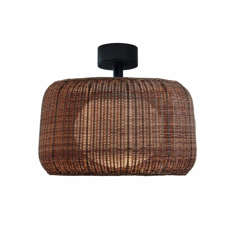 Bover LED-loftlampe Fora, grafitbrun/brun, Ø 50 cm