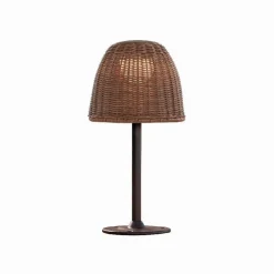 Bover LED-sokkellampe Atticus, højde 40 cm, grafitbrun/brun
