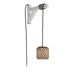Bover Nans S/16/H LED-hængelampe, stik, brun