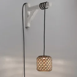 Bover Nans S/16/H LED-hængelampe, stik, brun