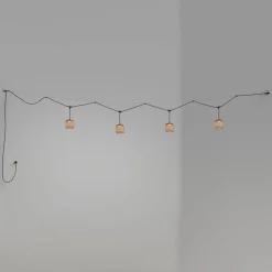 Bover Nans S/16/4L udendørs hængelampe, LED, brun