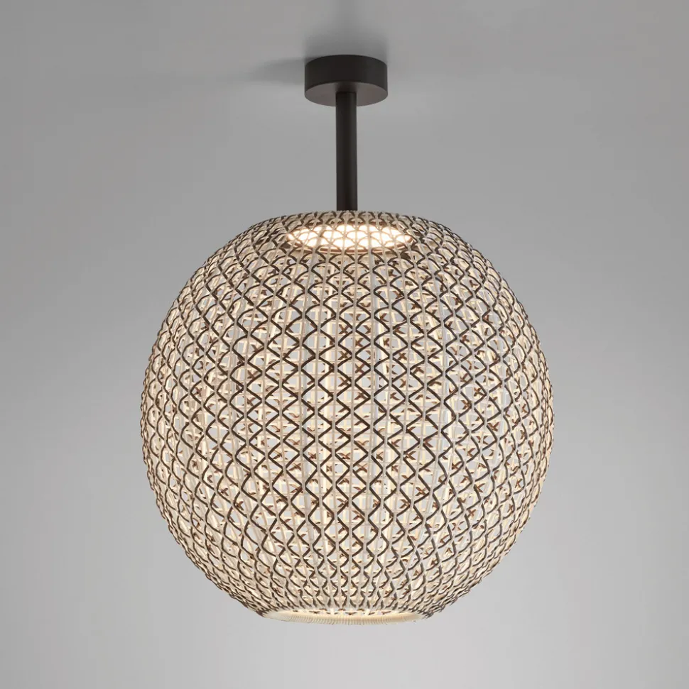 Bover Nans Sphere PF/80 LED udendørs loftslampe brun