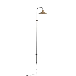 Bover Platet A05 LED-væglampe, dæmper, messing