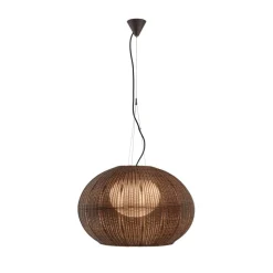 Bover udendørs hængelampe Garota, grafitbrun/brun Ø 72 cm