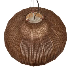 Bover udendørs hængelampe Garota, grafitbrun/brun Ø 72 cm