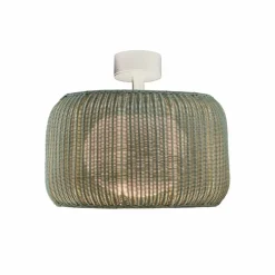 Bover udendørs loftlampe Fora, naturhvid/beige, Ø 50 cm