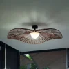 Bover udendørs loftlampe Mediterránia, brun, Ø 105 cm