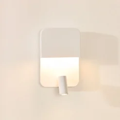 Boxer LED-væglampe med spot, hvid