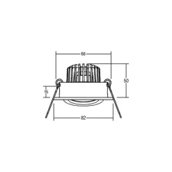 BRUMBERG BB18 dim2wam RC montageboks mat alu