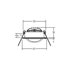 BRUMBERG BB03 indbygning RC driver kantet hvid