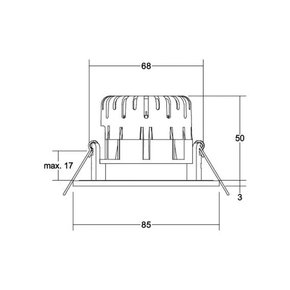 BRUMBERG BB20 IP65 indbyg RC driver kantet sort