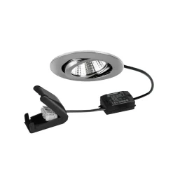 BRUMBERG BB03 LED-indbygningsspot, on/off-tilslutningsdåse krom
