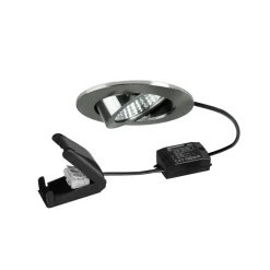 BRUMBERG BB03 LED-indbygningsspot, on/off-tilslutningsdåse nikkel
