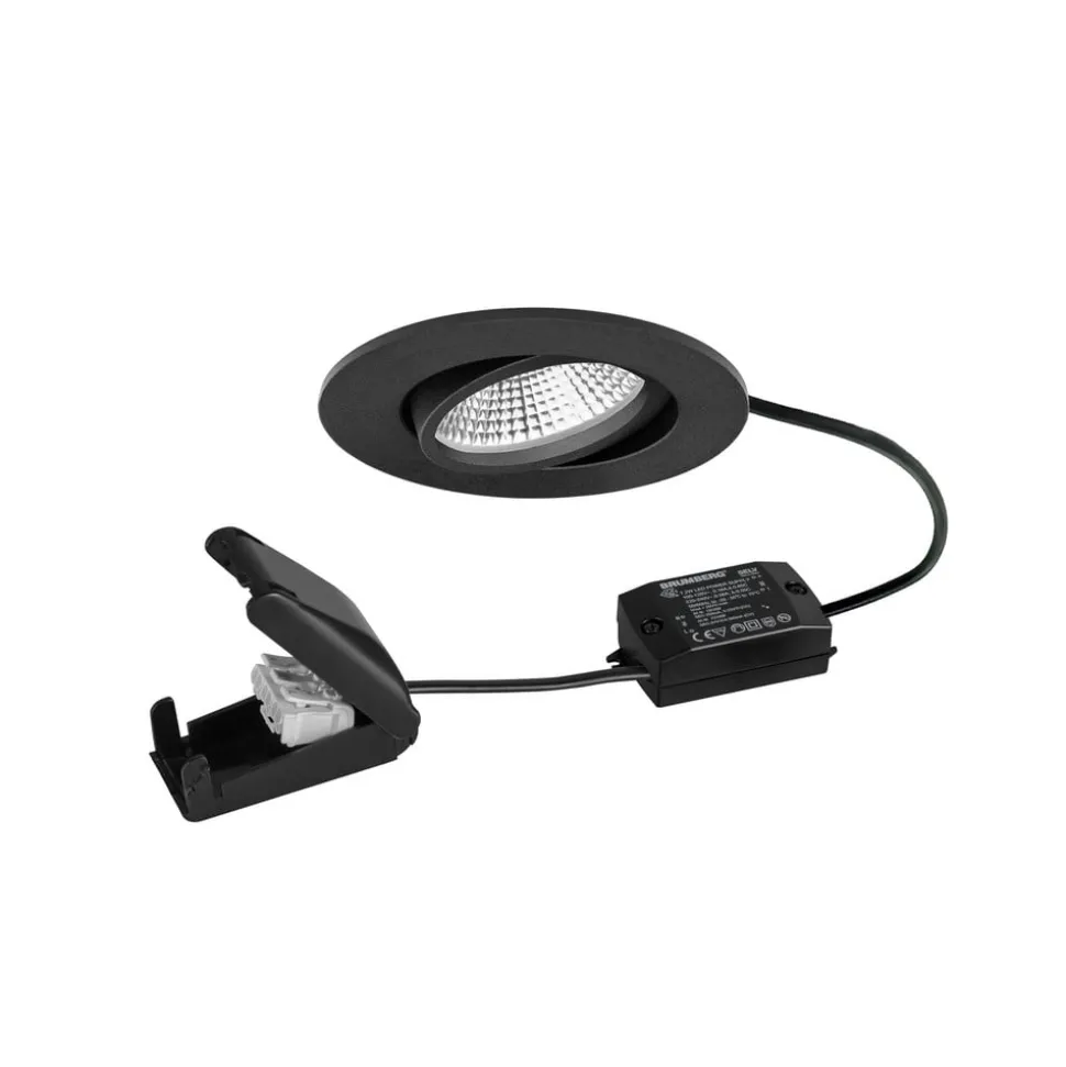 BRUMBERG BB23 LED-spot IP65 on/off tilslutningsboks sort mat