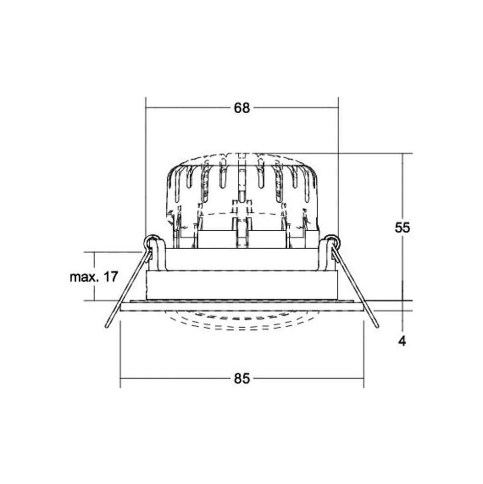 BRUMBERG BB23 LED-spot IP65 on/off tilslutningsboks sort mat