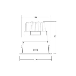 BRUMBERG Binato DALI downlight tilslutningsboks 4.000 K sort