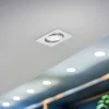 BRUMBERG indbygningsspot IP65 kantet, kobles, krom