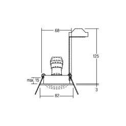 BRUMBERG indbygningsspot Tirrel-R, GU10 fatning, mat sort