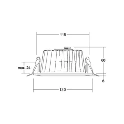BRUMBERG LED-indbygningsdownlight Lydon Mini, hvid, DALI, 3.000 K