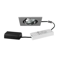 BRUMBERG LED indbygningsspot Tirrel-S, DALI, tilslutningsboks, krom