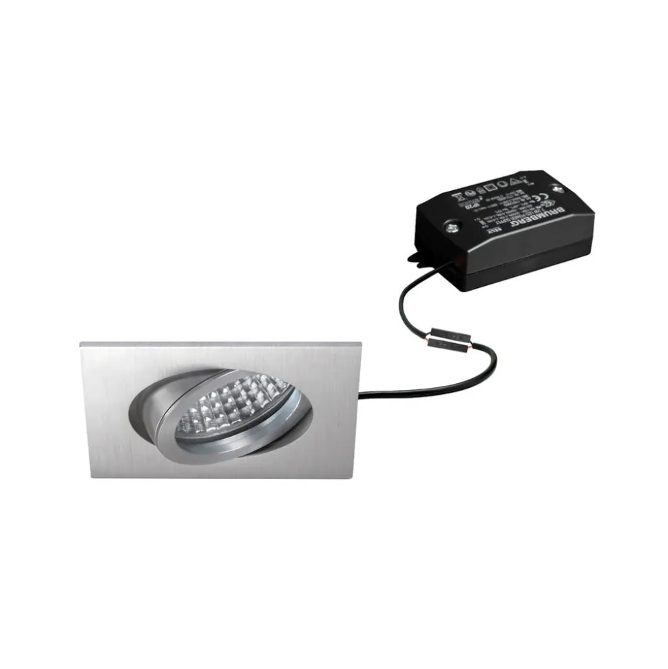 BRUMBERG LED indbygningsspot Tirrel-S, on/off, mat aluminium