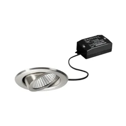 BRUMBERG LED-indbygningsspot BB09, tænd/sluk, stål