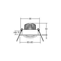 BRUMBERG LED indbygningsspot Tirrel-S, on/off, mat titanium