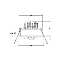 BRUMBERG LED indbygningsspot Tirrel-R RC, rund driver, mat hvid