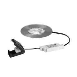 BRUMBERG LED-indbygningsspot BB20 IP65 RC tilslutningsdåse nikkel