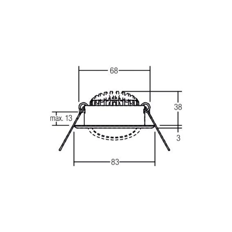 BRUMBERG LED-indbygningsspot BB09, RC, tilslutningsboks, stål