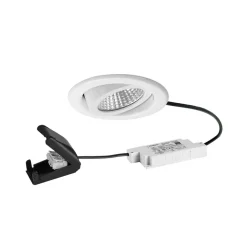 BRUMBERG LED-indbygningsspot BB09, RC, tilslutningsboks, hvid