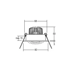 BRUMBERG LED indbygningsspot Tirrel-R, on/off, mat aluminium