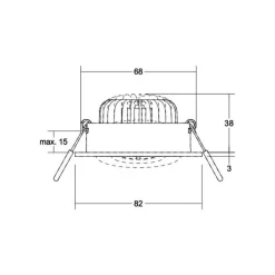 BRUMBERG LED-spot BB33 on/off-tilslutningsdåse struktureret sort