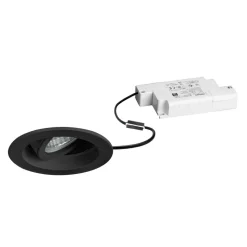 BRUMBERG Tirrel dyb LED indbygningsspot RC, 830, rund, sort