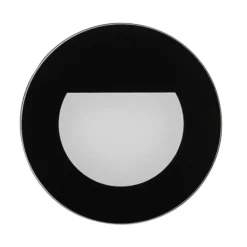 BRUMBERG Wall Kit68 lampe flad rund sort
