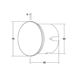 BRUMBERG Wall Kit68 lampe flad rund sort