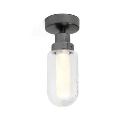 Brume LED loftlampe til bad, antracit, glas, Ø 8 cm