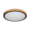 Bruno LED-loftslampe med træramme CCT Ø 30 cm