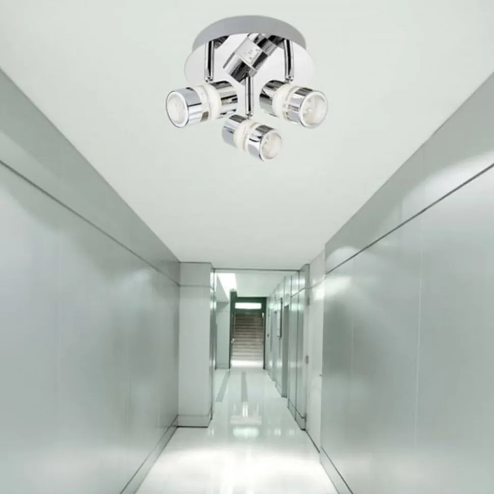 Bubbles LED-loftrondel, IP44, 3 lyskilder