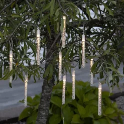 Bubbly LED-solcellelyskæde, 10 lyskilder, varmhvid
