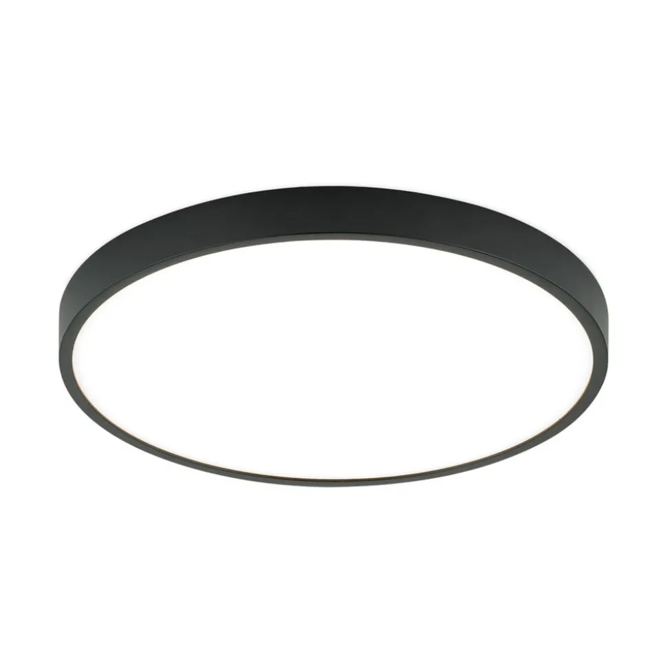 Bully LED-loftslampe i sort, 3.000 K, Ø28cm