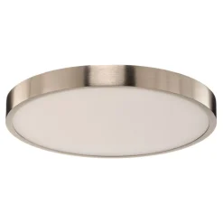 Bully LED-loftslampe, mat nikkel, Ø 24 cm