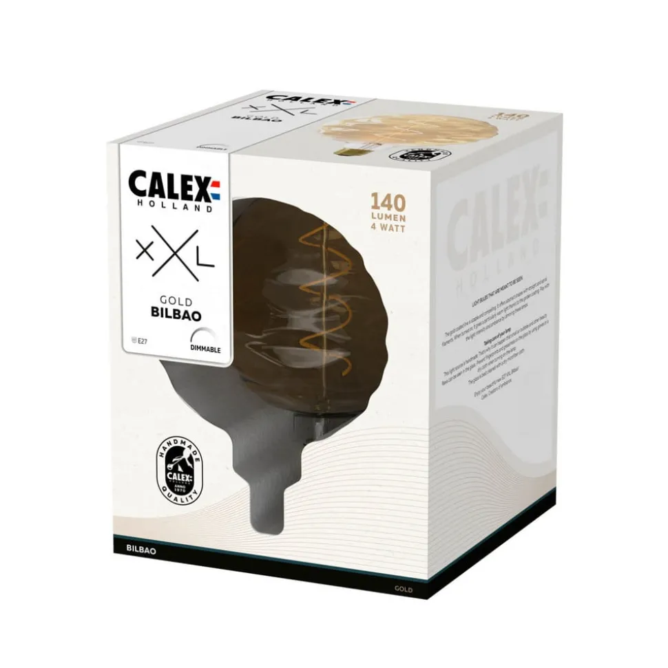 Calex Bilbao LED-pære E27 4 W dim 1.800 K guld