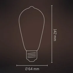 Calex E27 ST64 3,5 W LED-filament guld 821, dæmpes
