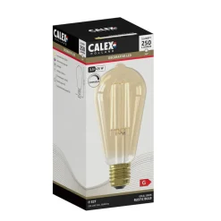 Calex E27 ST64 3,5 W LED-filament guld 821, dæmpes