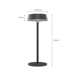 Calex LED-bordlampe Parma, dæmpbar, sort