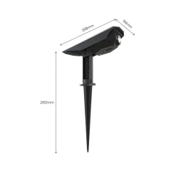 Calex LED-spot med jordspyd Padoa, 2-pak, sort