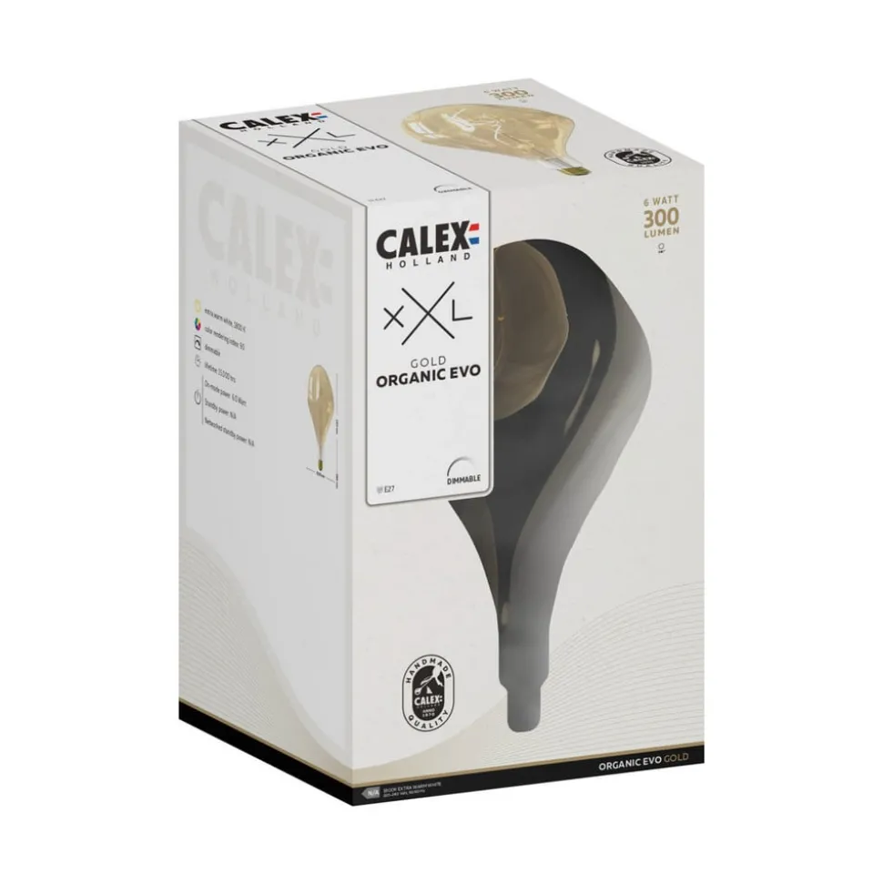 Calex Organic Evo LED-pære E27 6W dæmpbar guld