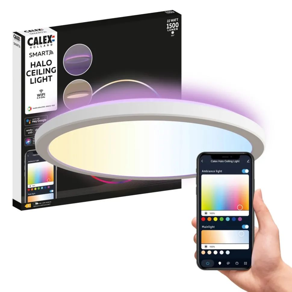 Calex Smart Halo LED loftlampe, Ø 29,2 cm