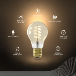 Calex Smart LED E27 7W A60 1800 - 3000 K Glødetråd